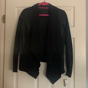 BLANKNYC Black Leather Sweater Jacket